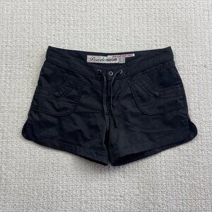 Powder Room Board Shorts Women's 7 Black Sun Surf Swim Smile Versatile Beach